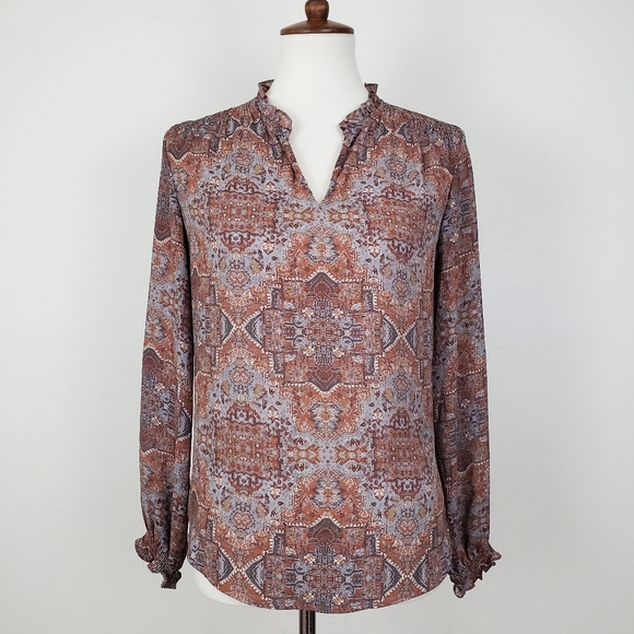 Violet & Claire Tops - Violet + Claire Split Neck Blouse